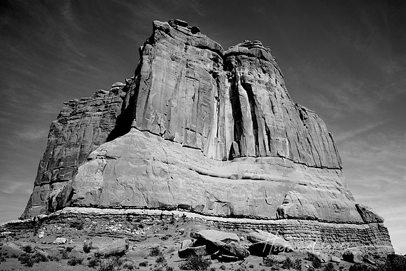 Courthouse Butte Arches NP BW