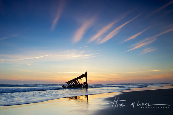 The Peter Iredale at Sunset
