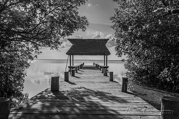 Sian Kaan Pier BW