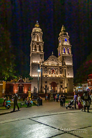 Campeche Cathedral at Night