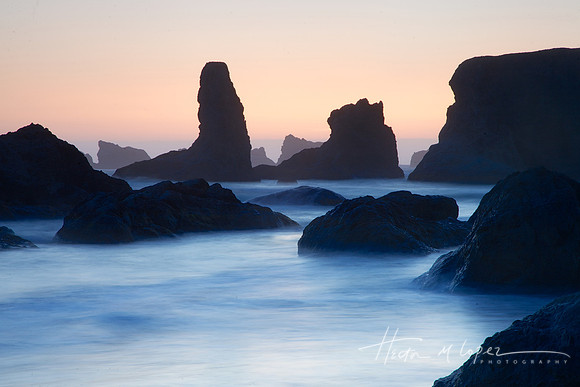 Bandon Stacks at Dusk